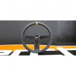 Volante stc em pele risca amarela