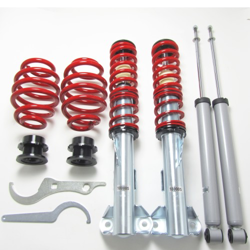 Kit coilover jom Redline adequado para BMW E36 4 e 6 cilindros, incluindo modelos touring construídos entre 6.1992 - 2000