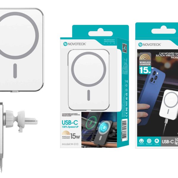 Carregador 15W Magsafe Automóvel Branco