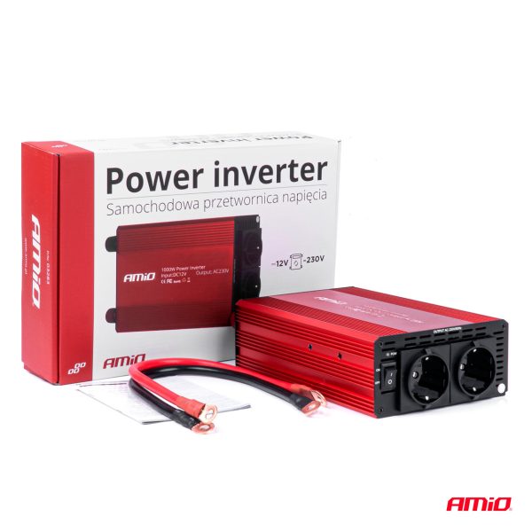CONVERSOR DE TENSÃO 12V/230V 1000W/2000W 2x230V TOMADA PI05