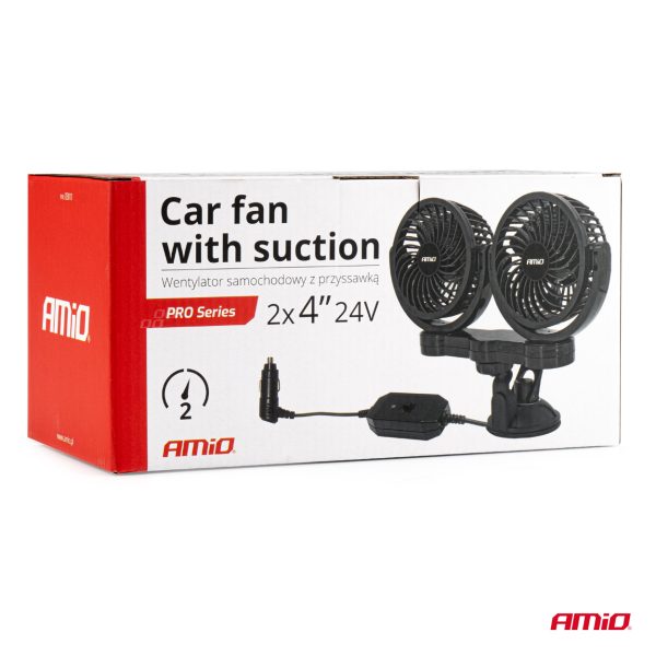 VENTILADOR DUPLO C/VENTOSA 2X4" 24V