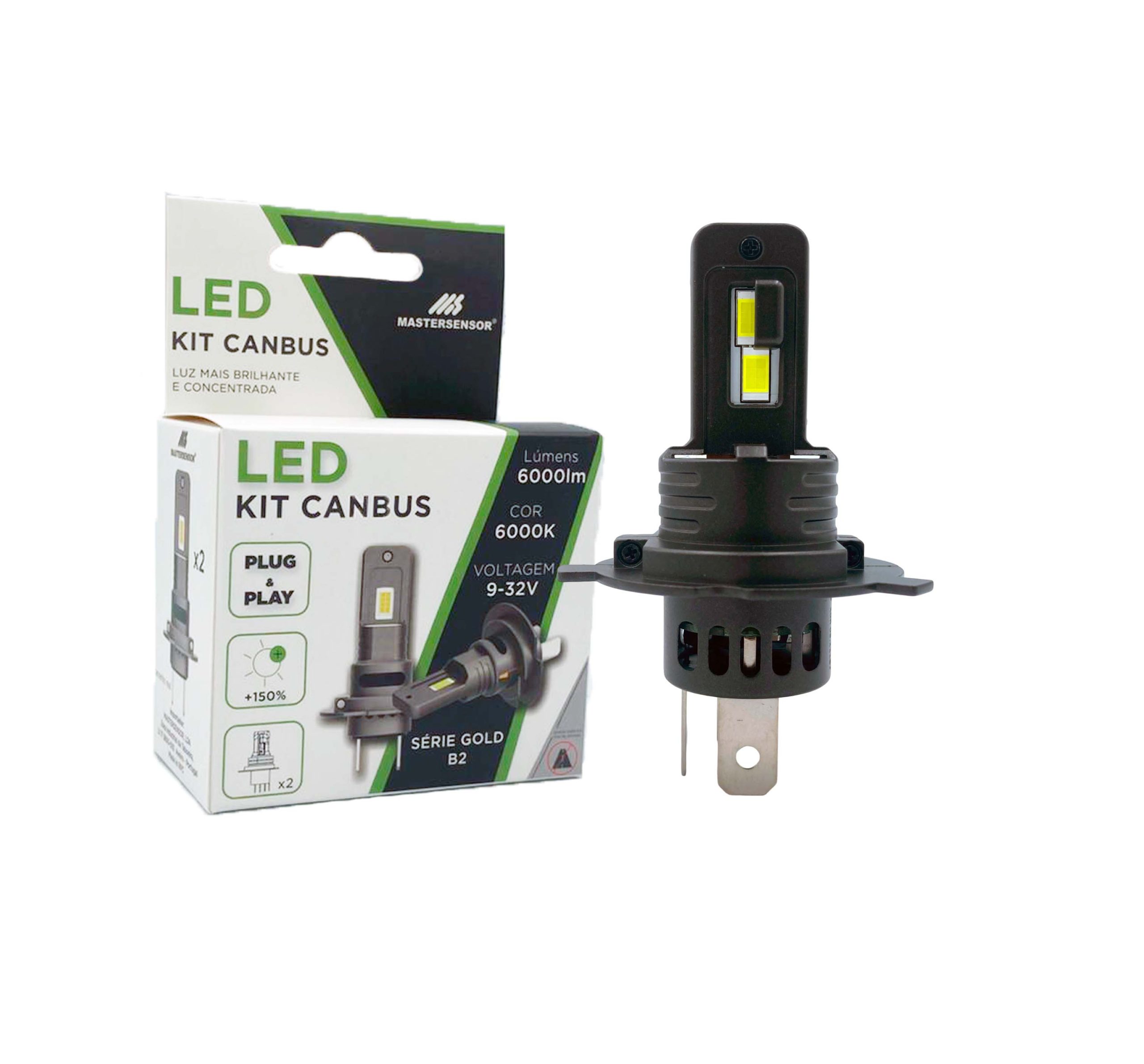 H4 MS KIT LED MS PRO CANBUS H4/H19 9-32V 70W 7000lm 6000K - Image 1